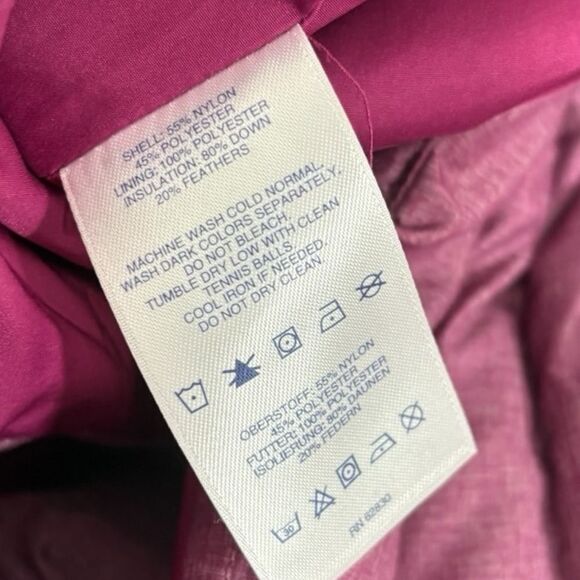 Lands End Plum Down Winter Puffer Coat Small - Picture 3 of 6